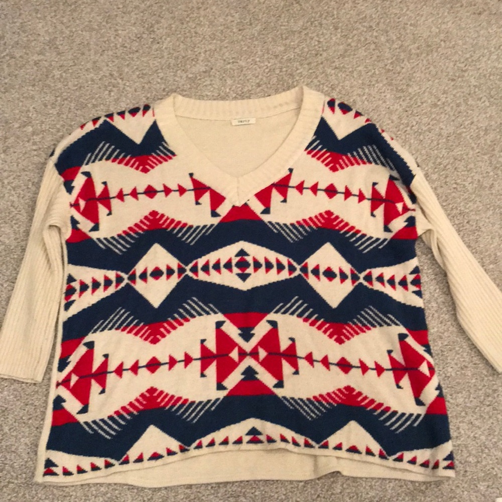 Oversized multi-color sweater